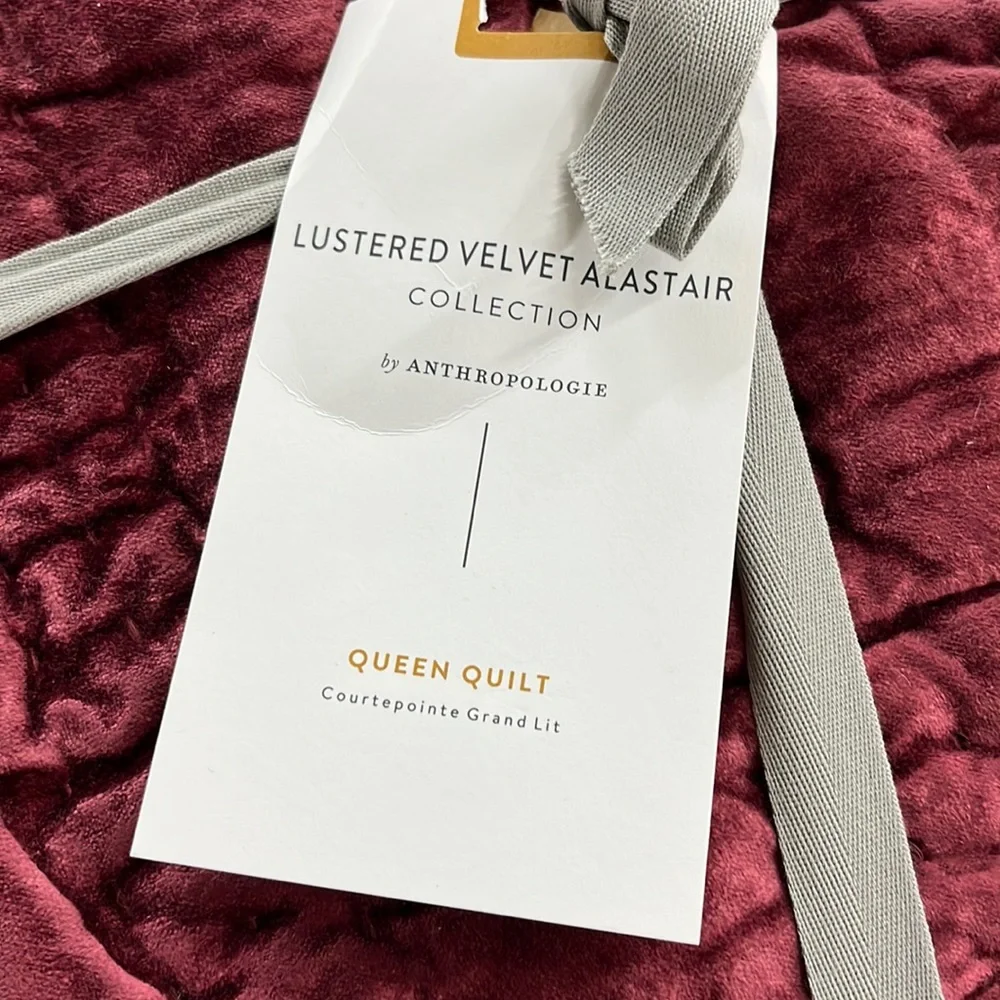Anthropologie Wine Red Quilted Comforter. This is the comforter only.